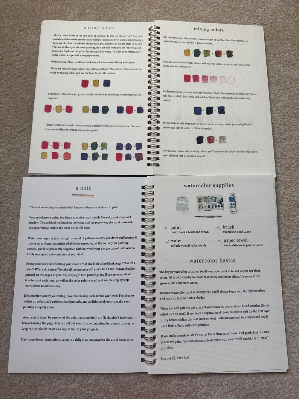Floral Watercolor Spiral Notebooks TWO - Picture 5 of 7